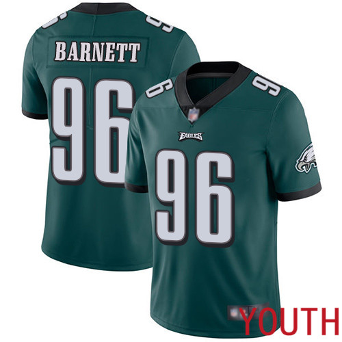 Youth Philadelphia Eagles #96 Derek Barnett Midnight Green Team Color Vapor Untouchable NFL Jersey Limited->youth nfl jersey->Youth Jersey